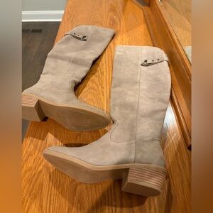 Women's Taupe Knee-High Boots